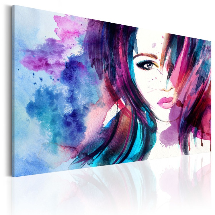 Canvas Art Print Watercolor Girl 64427 additionalImage 2