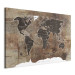 Canvas Print World Map: Wooden Mosaic 91927 additionalThumb 2