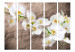 Room Separator Orchid Immaculateness II - flower on a brown stone texture background 95327 additionalThumb 3