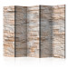 Room Separator Stone Refinement II - stone texture of beige brick wall 95427