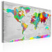 Canvas Print World in Colors (1-part) - World Map in Artistic Style 95927 additionalThumb 2