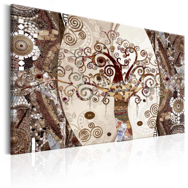 Canvas Art Print Artistic Mosaic by Klimt (1-part) - Colorful Abstract Tree 96027 additionalImage 2