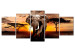 Canvas Print Wandering Elephant (5 Parts) Wide 107237