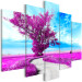 Canvas Art Print Tree by the Road (5-part) - Fantasy of Purple Nature 107737 additionalThumb 2