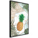 Poster Tropical Fruit - pineapple in a geometric composition with green leaves 114437 additionalThumb 12