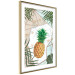 Poster Tropical Fruit - pineapple in a geometric composition with green leaves 114437 additionalThumb 8
