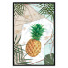 Poster Tropical Fruit - pineapple in a geometric composition with green leaves 114437 additionalThumb 24