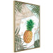 Poster Tropical Fruit - pineapple in a geometric composition with green leaves 114437 additionalThumb 14