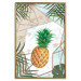 Poster Tropical Fruit - pineapple in a geometric composition with green leaves 114437 additionalThumb 20