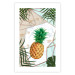 Poster Tropical Fruit - pineapple in a geometric composition with green leaves 114437 additionalThumb 25