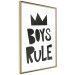 Poster Boys Rule - black and white composition with a crown and English texts 114737 additionalThumb 13