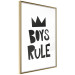 Poster Boys Rule - black and white composition with a crown and English texts 114737 additionalThumb 5