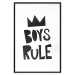 Poster Boys Rule - black and white composition with a crown and English texts 114737 additionalThumb 17