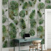 Modern Wallpaper Leaves on Concrete (Green) 114937 additionalThumb 4