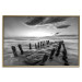Wall Poster Song of the sea - black and white landscape of cloudy sky and pier against water 115137 additionalThumb 16