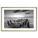 Wall Poster Song of the sea - black and white landscape of cloudy sky and pier against water 115137 additionalThumb 14
