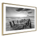 Wall Poster Song of the sea - black and white landscape of cloudy sky and pier against water 115137 additionalThumb 6