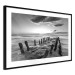 Wall Poster Song of the sea - black and white landscape of cloudy sky and pier against water 115137 additionalThumb 13
