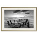 Wall Poster Song of the sea - black and white landscape of cloudy sky and pier against water 115137 additionalThumb 19