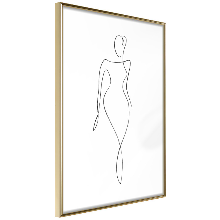 Wall Poster Waspy Waist - black and white simple line art with a delicate woman's figure 115237 additionalImage 8