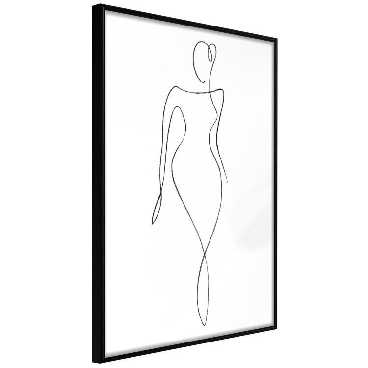 Wall Poster Waspy Waist - black and white simple line art with a delicate woman's figure 115237 additionalImage 12