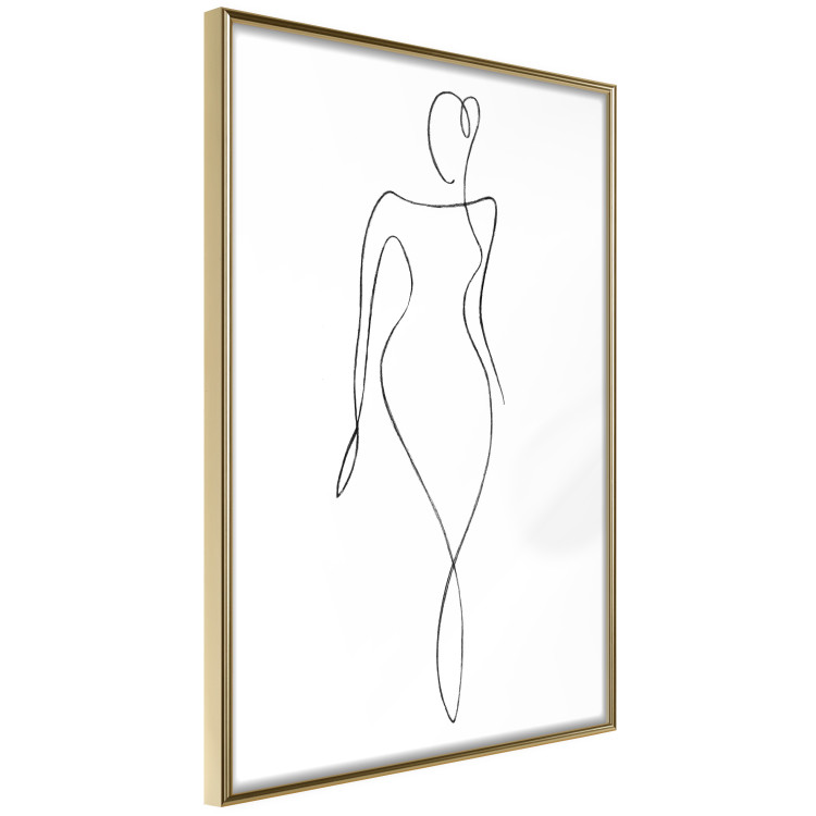 Wall Poster Waspy Waist - black and white simple line art with a delicate woman's figure 115237 additionalImage 14