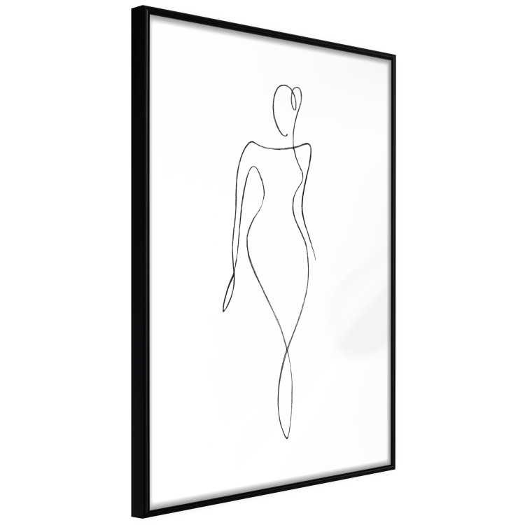Wall Poster Waspy Waist - black and white simple line art with a delicate woman's figure 115237 additionalImage 13