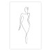 Wall Poster Waspy Waist - black and white simple line art with a delicate woman's figure 115237 additionalThumb 25