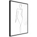 Wall Poster Waspy Waist - black and white simple line art with a delicate woman's figure 115237 additionalThumb 12