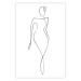 Wall Poster Waspy Waist - black and white simple line art with a delicate woman's figure 115237