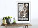 Poster Zebra - black and white composition with a striped mammal on a patterned background 116437 additionalThumb 11