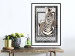Poster Zebra - black and white composition with a striped mammal on a patterned background 116437 additionalThumb 12