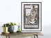 Poster Zebra - black and white composition with a striped mammal on a patterned background 116437 additionalThumb 22