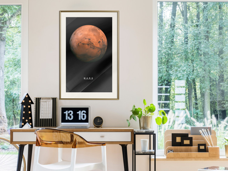 Wall Poster Mars - English text and red planet against a black space backdrop 116737 additionalImage 21