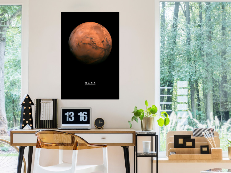 Wall Poster Mars - English text and red planet against a black space backdrop 116737 additionalImage 17