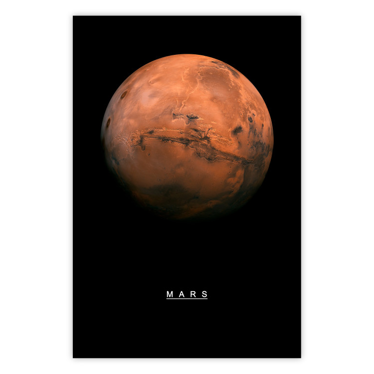 Wall Poster Mars - English text and red planet against a black space backdrop 116737