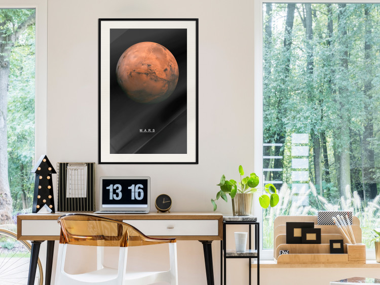 Wall Poster Mars - English text and red planet against a black space backdrop 116737 additionalImage 22