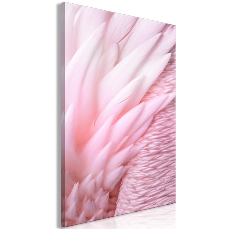 Canvas Print Pink feathers - the delicacy and subtlety of the unique bird nature 117137 additionalImage 2