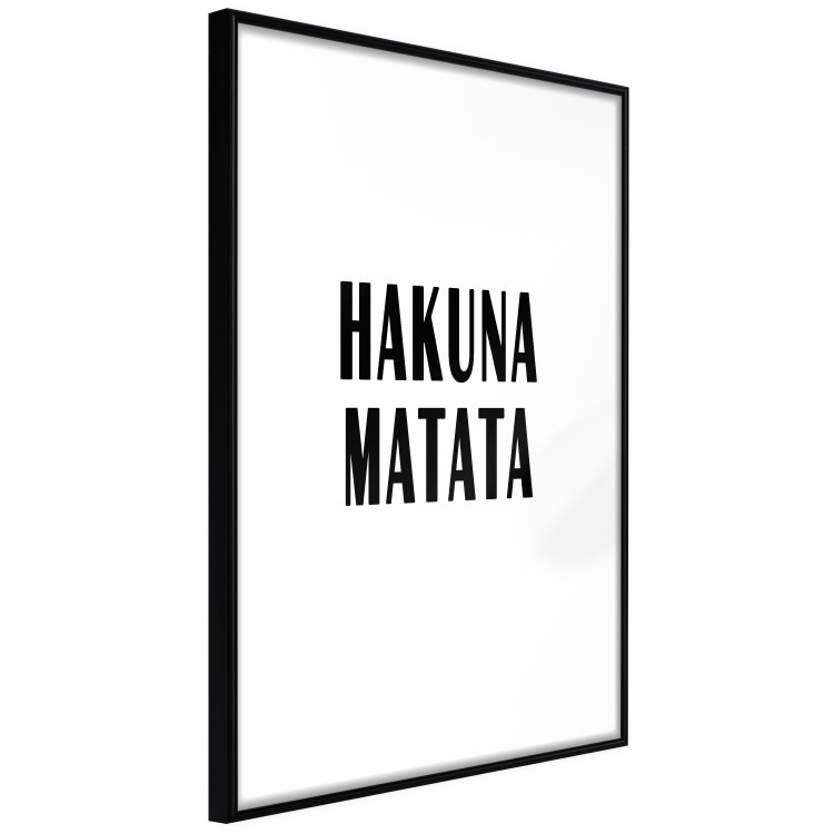 Wall Poster Hakuna Matata - minimalist black and white composition with a text 117437 additionalImage 11