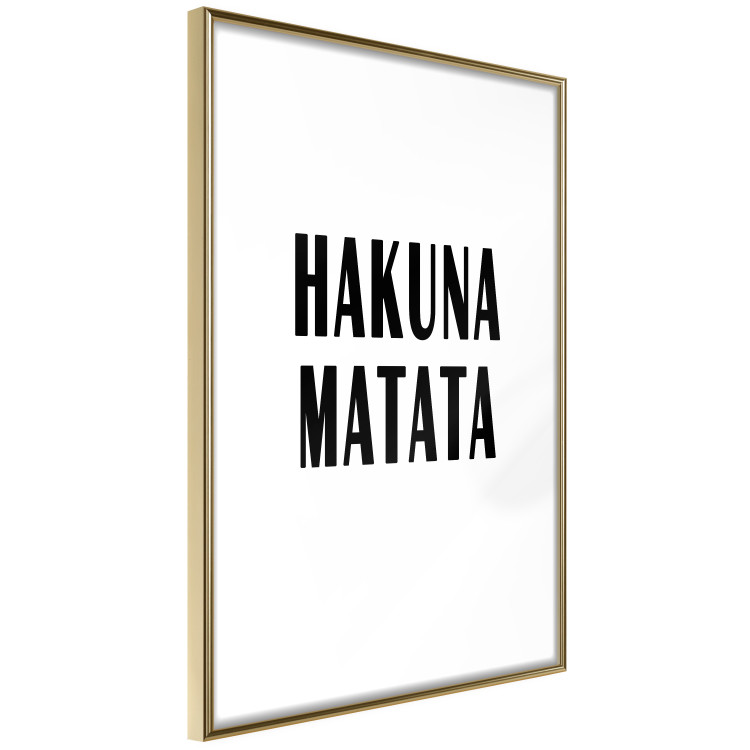 Wall Poster Hakuna Matata - minimalist black and white composition with a text 117437 additionalImage 12