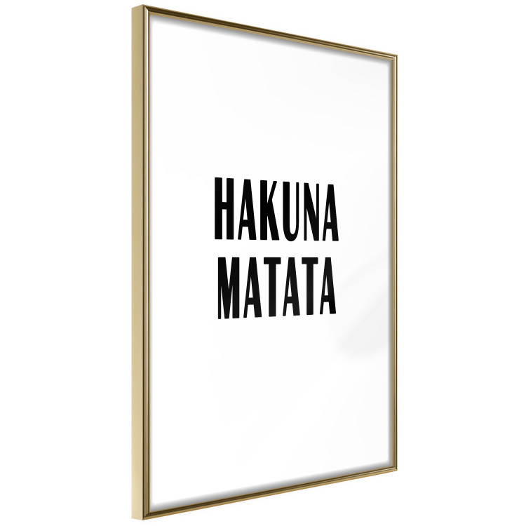 Wall Poster Hakuna Matata - minimalist black and white composition with a text 117437 additionalImage 6