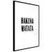 Wall Poster Hakuna Matata - minimalist black and white composition with a text 117437 additionalThumb 11