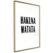 Wall Poster Hakuna Matata - minimalist black and white composition with a text 117437 additionalThumb 12