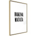 Wall Poster Hakuna Matata - minimalist black and white composition with a text 117437 additionalThumb 6