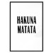 Wall Poster Hakuna Matata - minimalist black and white composition with a text 117437 additionalThumb 18