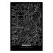 Poster Dark Map of Munich - black and white composition with simple inscriptions 118137
