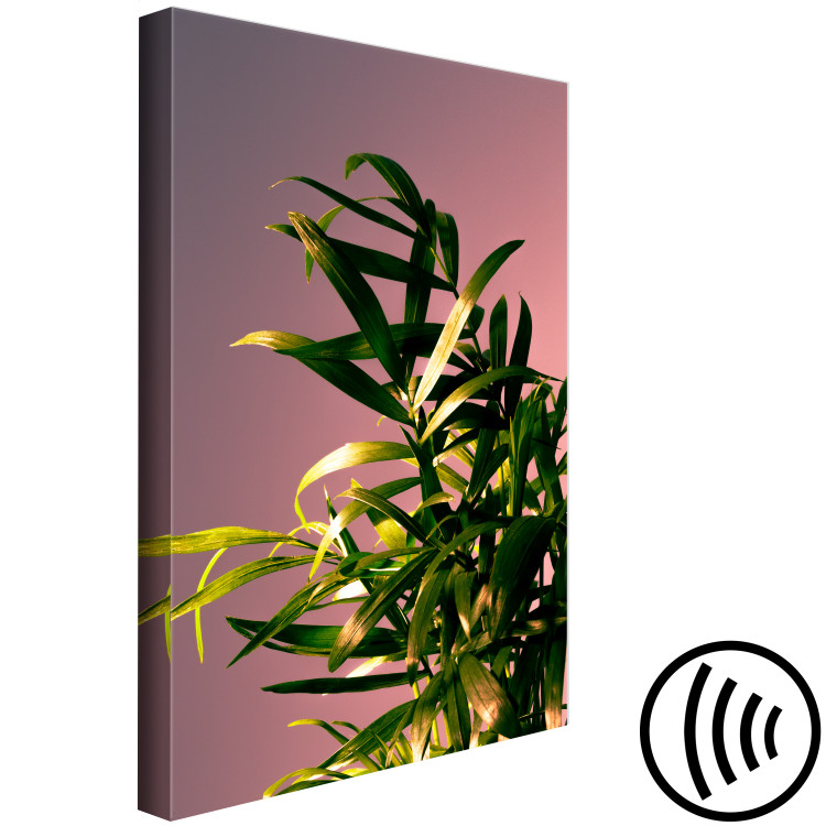 Canvas Print A floral twist - a minimalist photo of a leaf detail in pink 118937 additionalImage 6