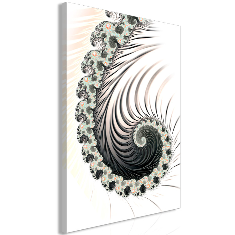 Canvas Print Spiral fractals - a psychedelic pattern on a white background 122737 additionalImage 2