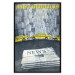 Poster Metropolis - newspapers with captions and yellow cars against skyscrapers 123637 additionalThumb 24
