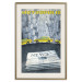 Poster Metropolis - newspapers with captions and yellow cars against skyscrapers 123637 additionalThumb 19